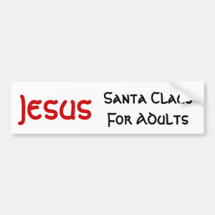 Adesivo Para Carro Jesus é papai noel para adultos