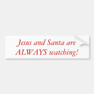 Adesivo Para Carro Jesus e papai noel que olham o autocolante no