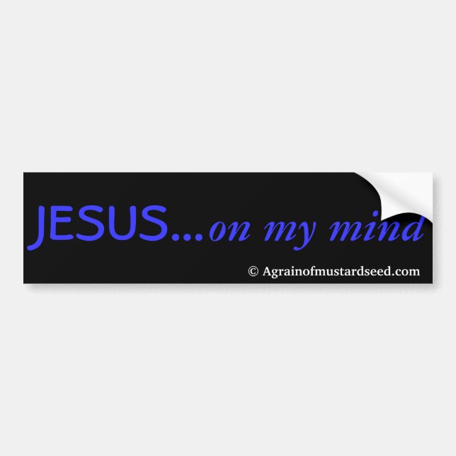 Adesivo Para Carro JESUS em minha mente Agrainofmustardseed.com (Frente)