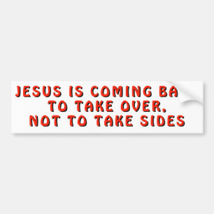 Adesivo Para Carro Jesus está vindo para trás tomar sobre o vermelho