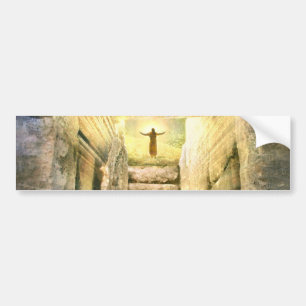 Adesivo Para Carro Jesus na ressurreição vazia da páscoa do túmul