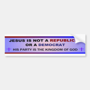 Adesivo Para Carro Jesus não é um republicano ou uma Democrata