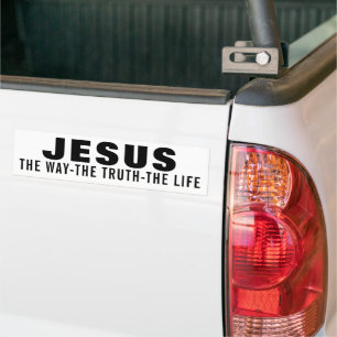 ADESIVO PARA CARRO JESUS O CAMINHO A VERDADE A VIDA