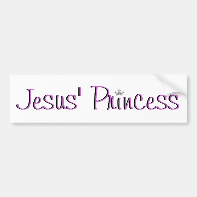 Adesivo Para Carro Jesus Princesa-roxo (Frente)