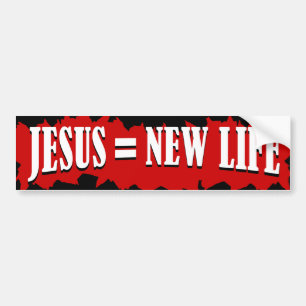 Adesivo Para Carro Jesus = vida nova