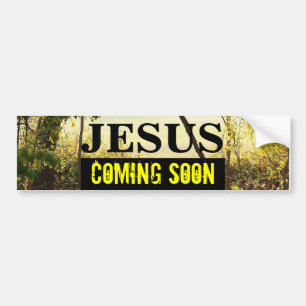 Adesivo Para Carro JESUS VINDO EM BREVE Bumper Sticker