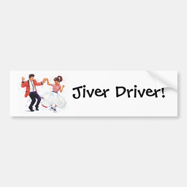 Adesivo Para Carro Jiver Driver Classic Rock and Roll Jive Dancing (Frente)