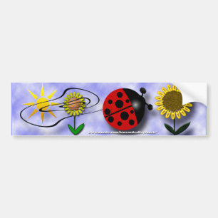 Adesivo Para Carro Joaninha e flores