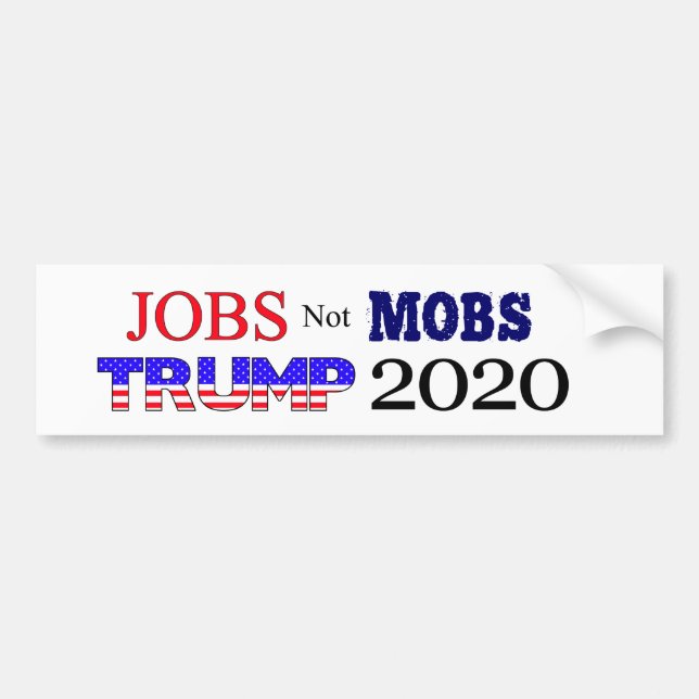 Adesivo Para Carro Jobs Não Mobs Trump 2020 (Frente)