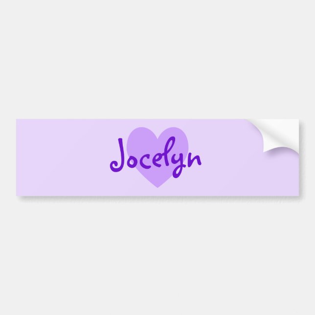 Adesivo Para Carro Jocelyn em Roxo (Frente)