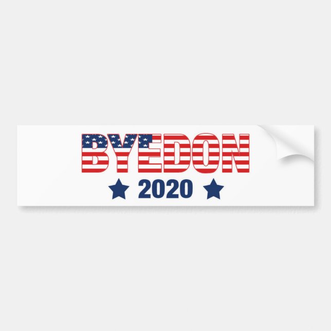 ADESIVO PARA CARRO JOE BIDEN BUMPER STICKER - BYE DON 2020 (Frente)