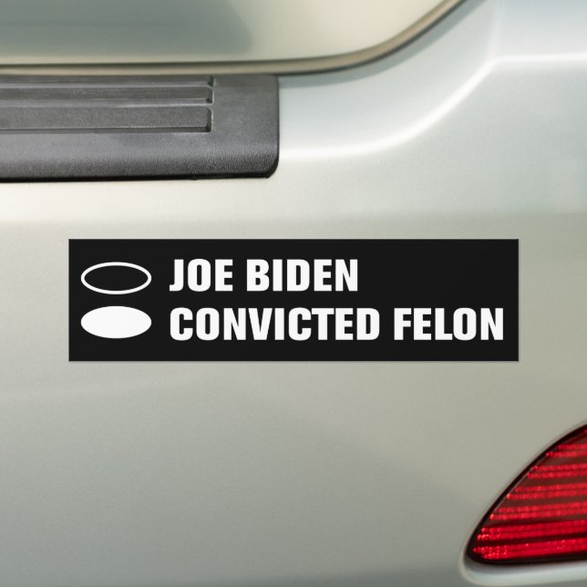 Adesivo Para Carro Joe Biden Vs Condenado Felon Documento de Votação (No carro)
