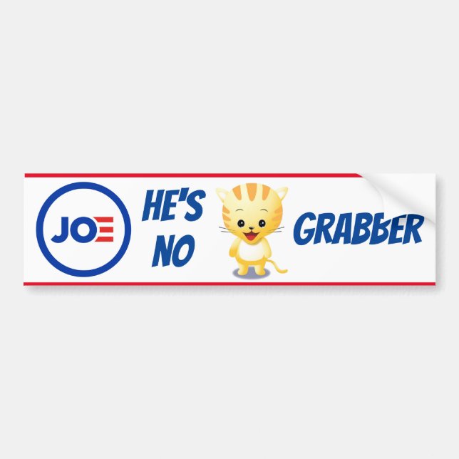 Adesivo Para Carro Joe, ele não é o "P***Y Grabber Bumper Sticker" (Frente)