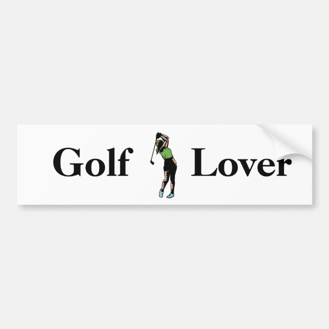 Adesivo Para Carro Jogador de golfe da mulher (Frente)