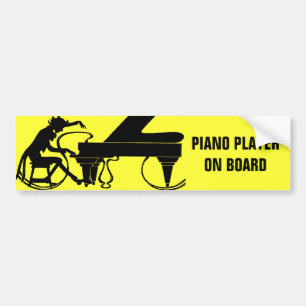 Adesivo Para Carro Jogador de piano a bordo!