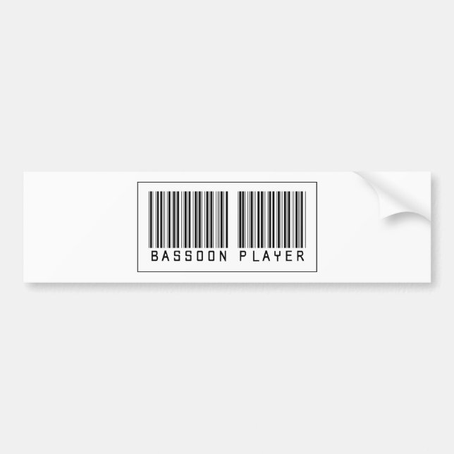 Adesivo Para Carro Jogador do fagote do código de barras (Frente)