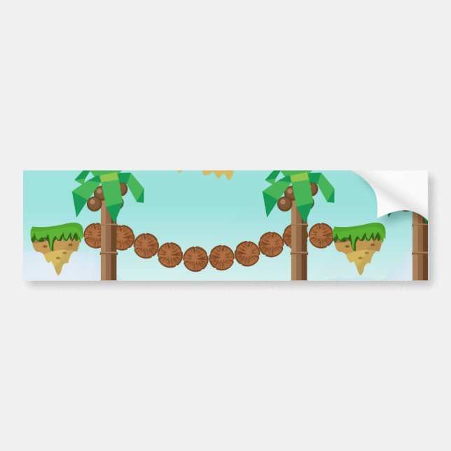 Adesivo Para Carro Jogo de plataforma retrô ou clássico (Frente)
