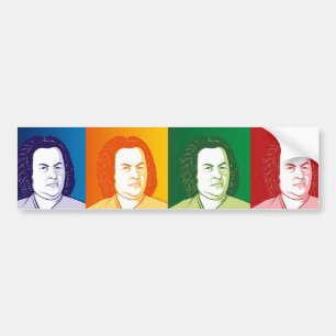 Adesivo Para Carro Johann Sebastian Bach no estilo cartoon
