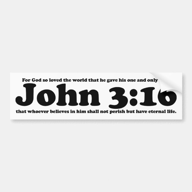 Adesivo Para Carro John 3:16 (Frente)