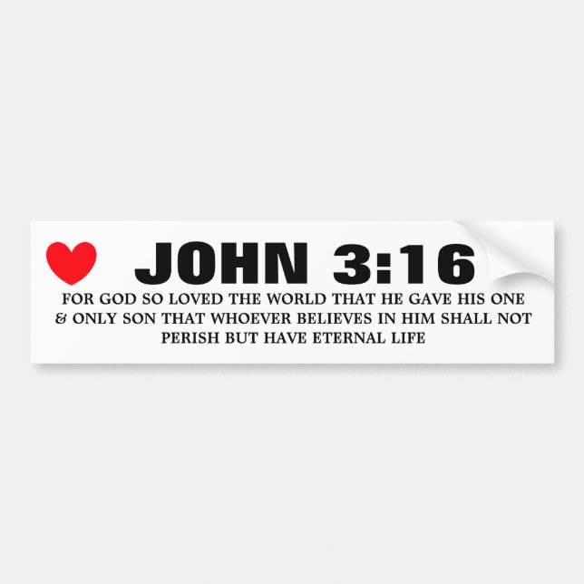 ADESIVO PARA CARRO JOHN 3 16 (Frente)