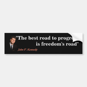 Adesivo Para Carro John F. Kennedy Cita Sobre Liberdade