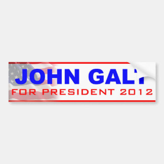Adesivo Para Carro John Galt para o presidente 2012