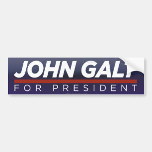 Adesivo Para Carro John Galt para o presidente autocolante no vidro