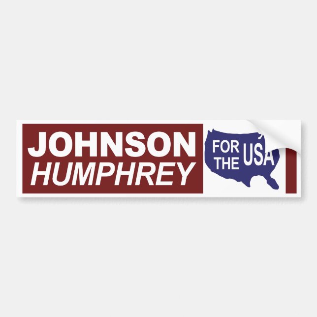 Adesivo Para Carro Johnson 1964 Humphrey para o autocolante no vidro (Frente)