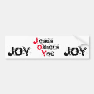 Adesivo Para Carro JOY Jesus Outros Personaliza-o