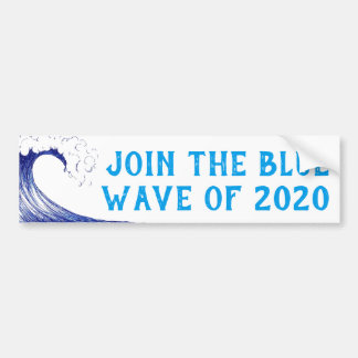 Adesivo Para Carro Junte-se à WAVE AZUL do Bumper Sticker 2020