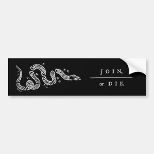 Adesivo Para Carro Junte-se ou morra-se (o preto)