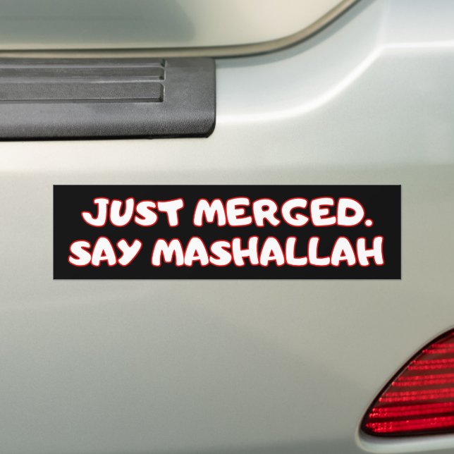 Adesivo Para Carro Just Merged Say Mashallah Funny Muslim Car (No carro)