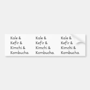 Adesivo Para Carro Kale Kefir Kimchi Kombucha