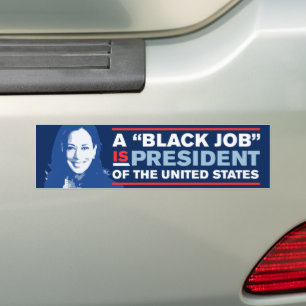 Adesivo Para Carro Kamala Harris 2024 Black Job É Presidente