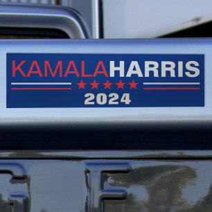 Adesivo Para Carro Kamala Harris 2024 Campaign Blue Bumper Sticker