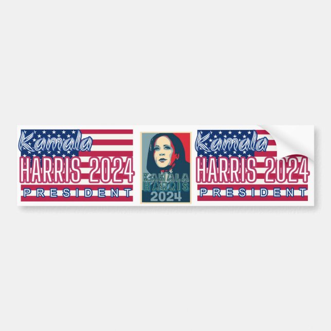 Adesivo Para Carro Kamala Harris Bumper Sticker (3) (Frente)