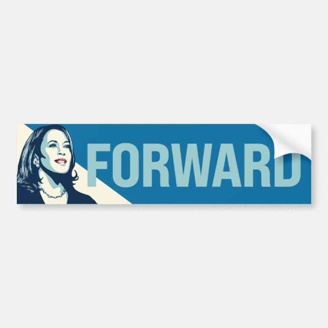 ADESIVO PARA CARRO KAMALA HARRIS FORWARD (Frente)