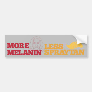 Adesivo Para Carro Kamala Harris no Trump More Melanin Less Spraytan