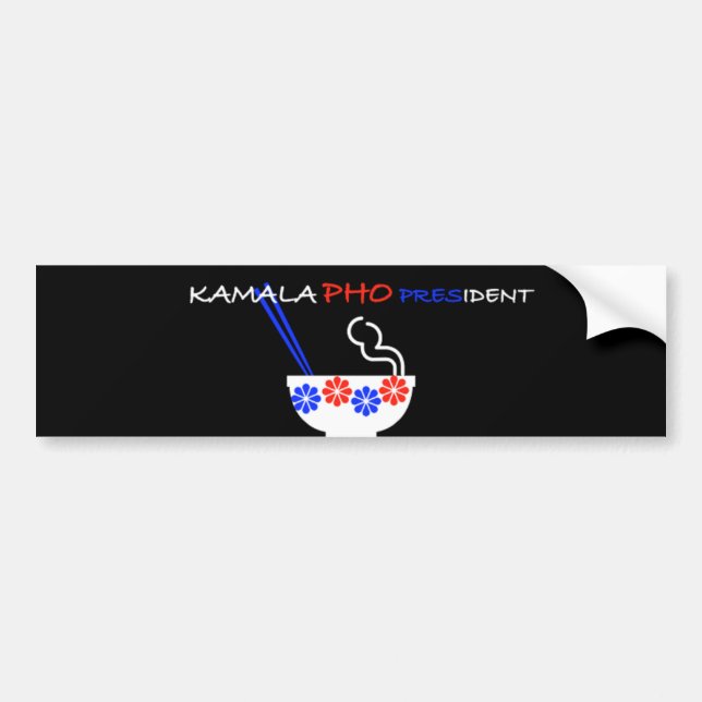 Adesivo Para Carro Kamala Harris Pho Presidente Bumper Sticker Yummy (Frente)