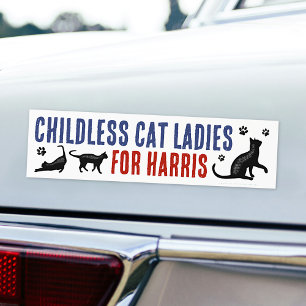 Adesivo Para Carro Kamala Harris Presidente 2024 Mulheres de Gato Sem