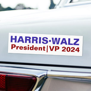 Adesivo Para Carro Kamala Harris Tim Walz 2024 Presidente   Vice-Pres