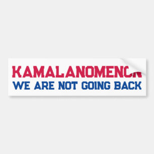 Adesivo Para Carro KAMALANOMENON Kamala Harris Não vamos voltar atrás