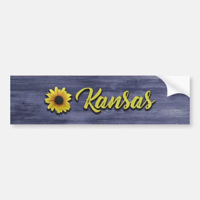 Adesivo Para Carro Kansas Sunflower (Frente)