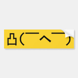 Adesivo Para Carro Kaomoji Japonês, Irritado Dedo Médio Emoticon