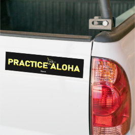 Adesivo Para Carro Kauai Practice Aloha Ouro Shaka (Hang solto)