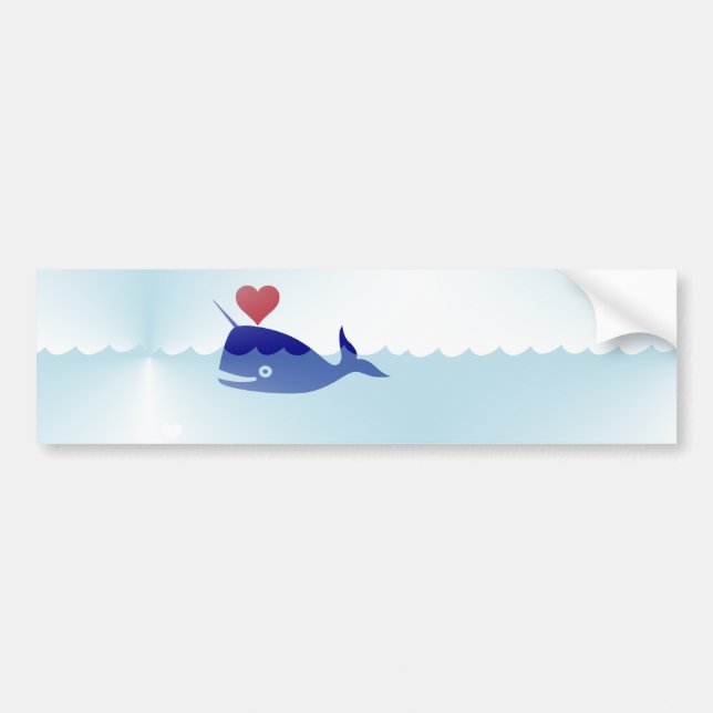 Adesivo Para Carro kawaii narwhal (Frente)