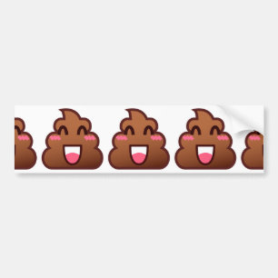 Adesivo Para Carro kawaii poop emojis