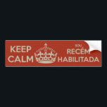 ADESIVO PARA CARRO KEEP CALM - SOU RECÉM-HABILITADA<br><div class="desc">KEEP CALM - SOU RECÉM-HABILITADA</div>