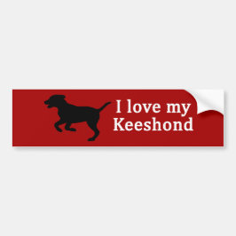 Adesivo Para Carro Keeshond Dog Love