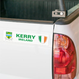 Adesivo Para Carro Kerry Ireland Crest e Irish Flag Bumper Sticker